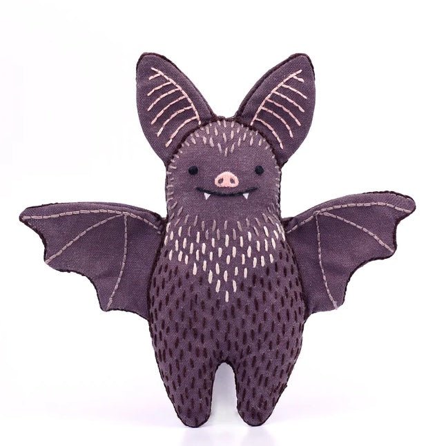 Kiriki Press : DIY Embroidered Doll Kit : Bat - the workroom