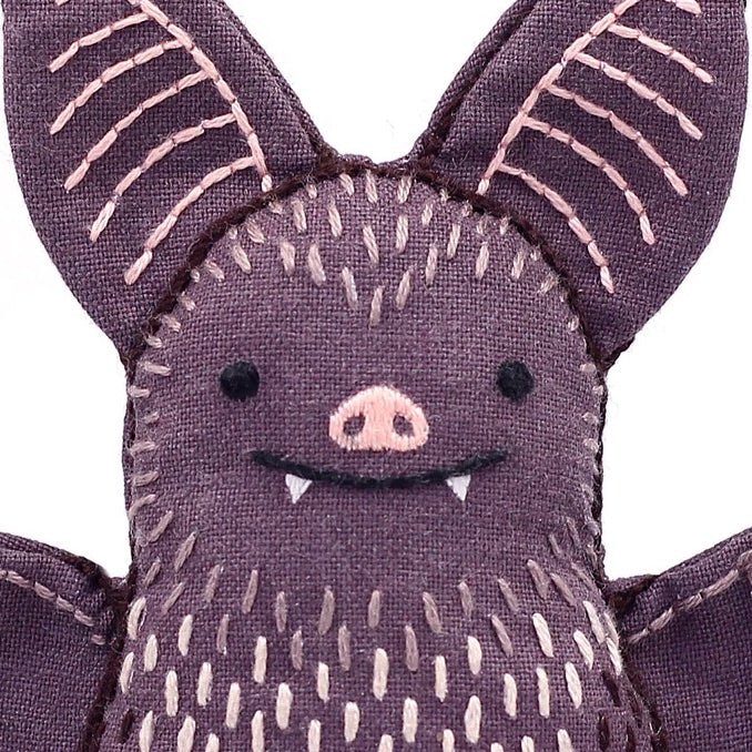 Kiriki Press : DIY Embroidered Doll Kit : Bat - the workroom