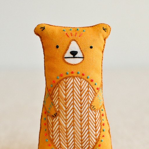 Kiriki Press : DIY Embroidered Doll Kit : Bear - the workroom