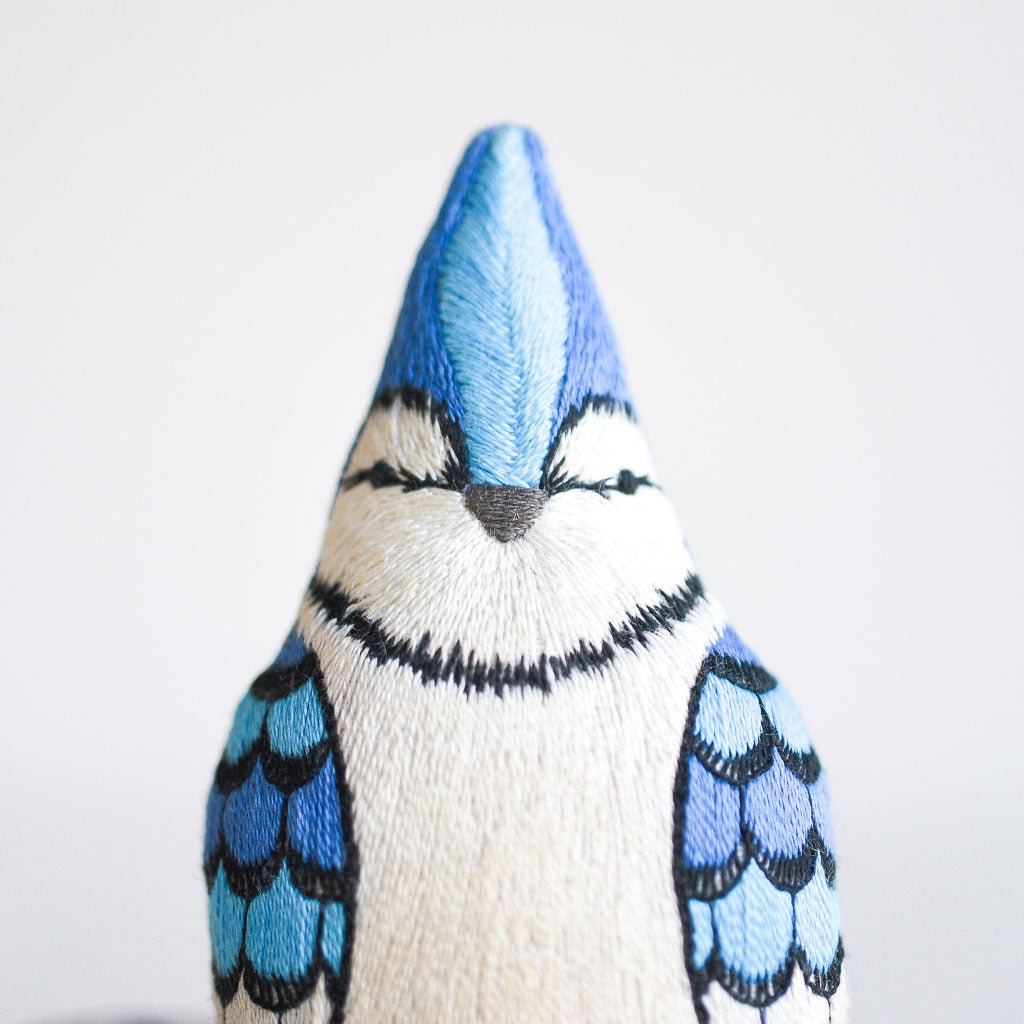 Kiriki Press : DIY Embroidered Doll Kit : Blue Jay - the workroom