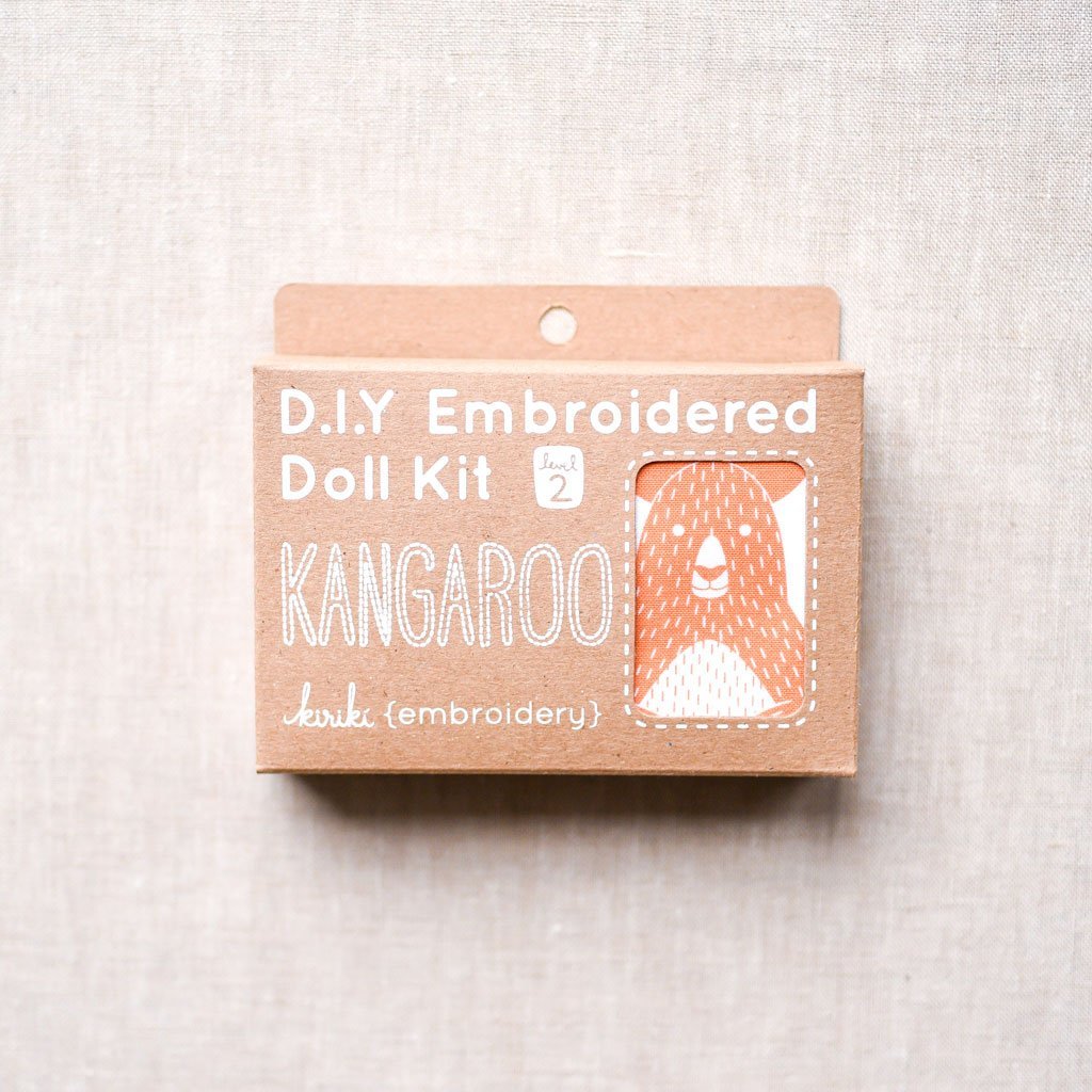 Kiriki Press : DIY Embroidered Doll Kit : Kangaroo - the workroom