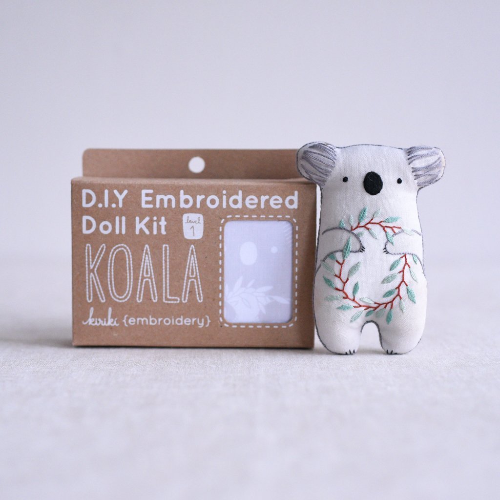 Kiriki Press : DIY Embroidered Doll Kit : Koala - the workroom