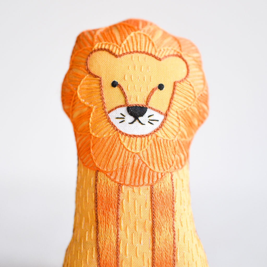 Kiriki Press : DIY Embroidered Doll Kit : Lion - the workroom