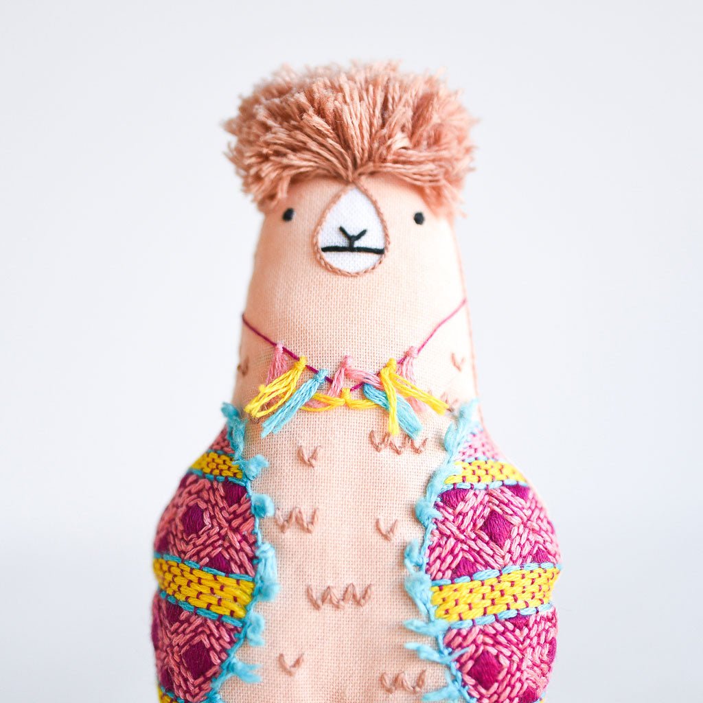 Kiriki Press : DIY Embroidered Doll Kit : Llama - the workroom
