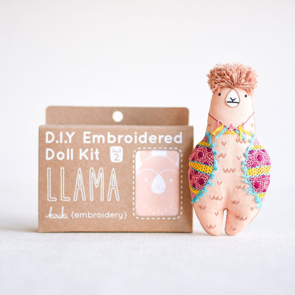 Kiriki Press : DIY Embroidered Doll Kit : Llama - the workroom