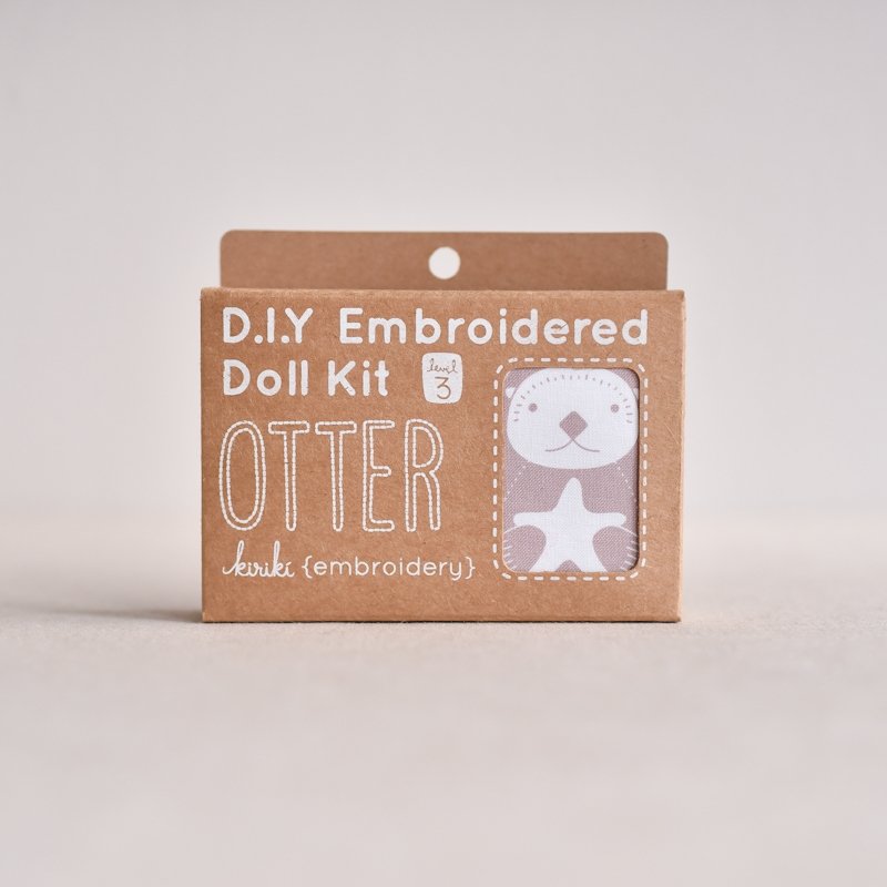 Kiriki Press : DIY Embroidered Doll Kit : Otter - the workroom