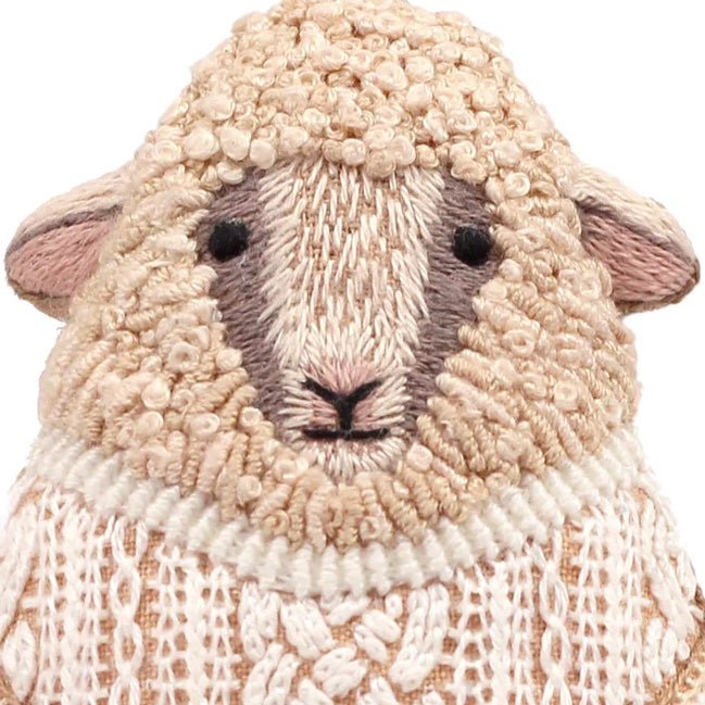 Kiriki Press : DIY Embroidered Doll Kit : Sheep - the workroom