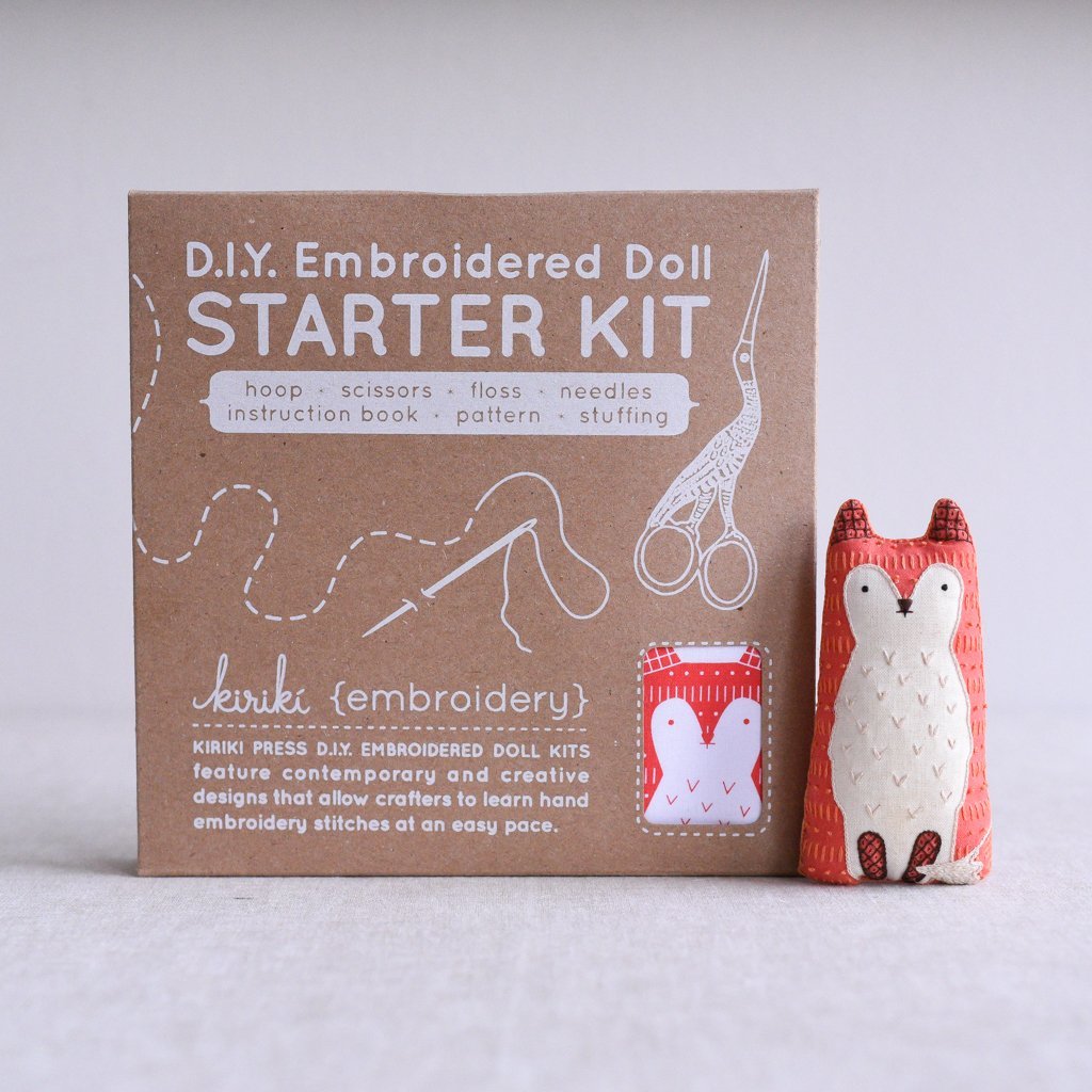 Kiriki Press : Embroidered Doll Starter Kit : with Fox - the workroom