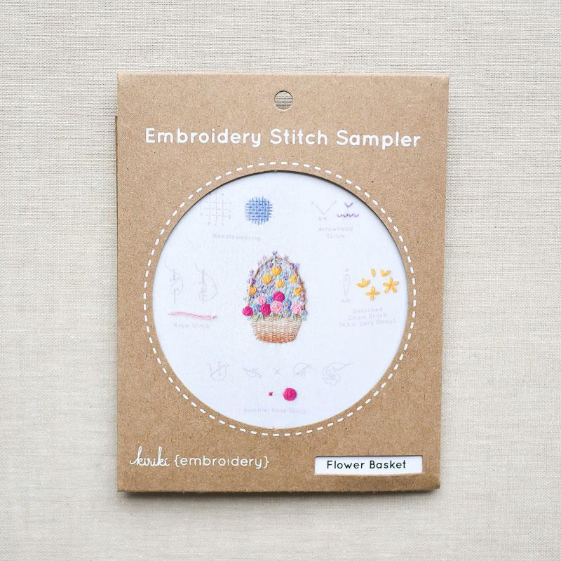 Kiriki Press : Embroidery Stitch Sampler : Flower Basket - the workroom