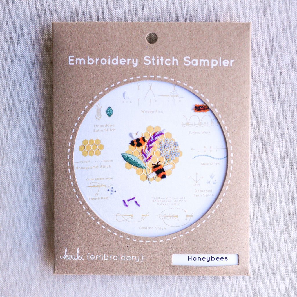 Kiriki Press : Embroidery Stitch Sampler : Honeybees - the workroom