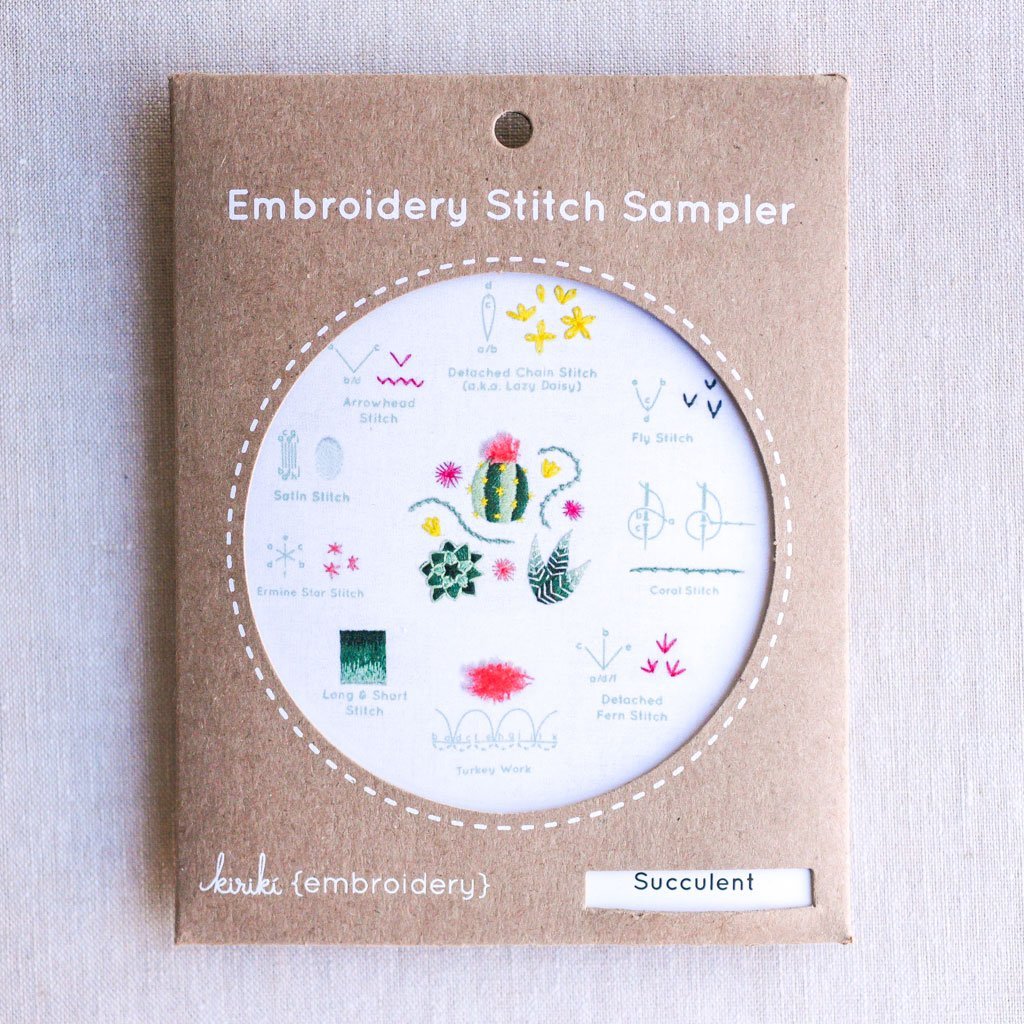 Kiriki Press : Embroidery Stitch Sampler : Succulent - the workroom
