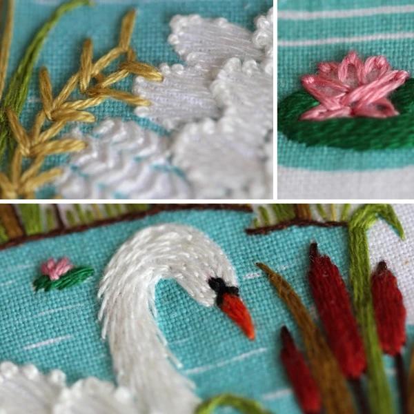 Kiriki Press : Embroidery Stitch Sampler : Swan - the workroom