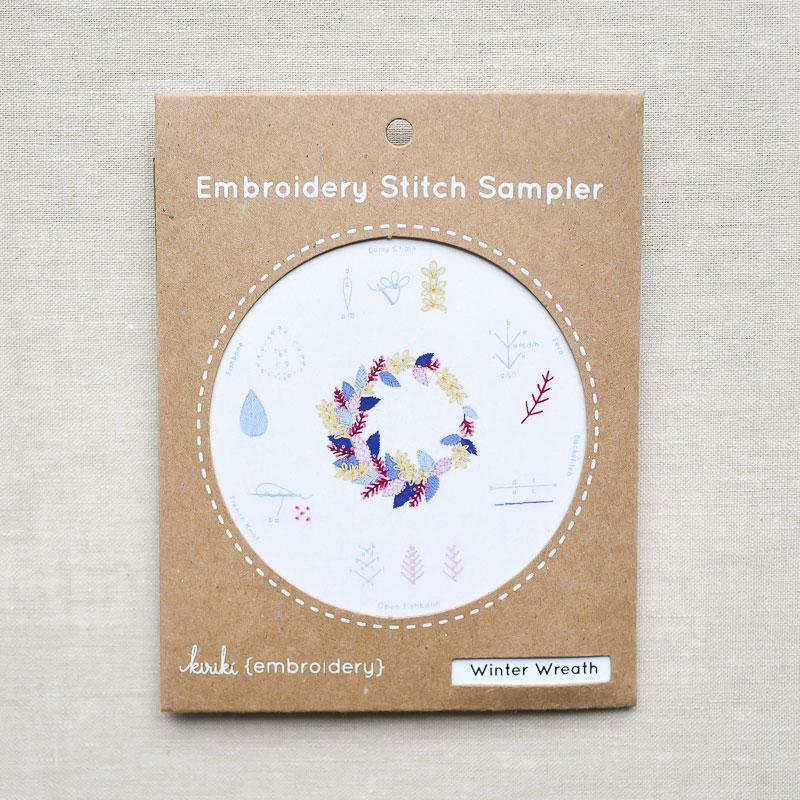 Kiriki Press : Embroidery Stitch Sampler : Winter Wreath - the workroom
