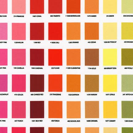 Kona Printed Colour Chart : Digitally Printed Fabric Panel - the workroom