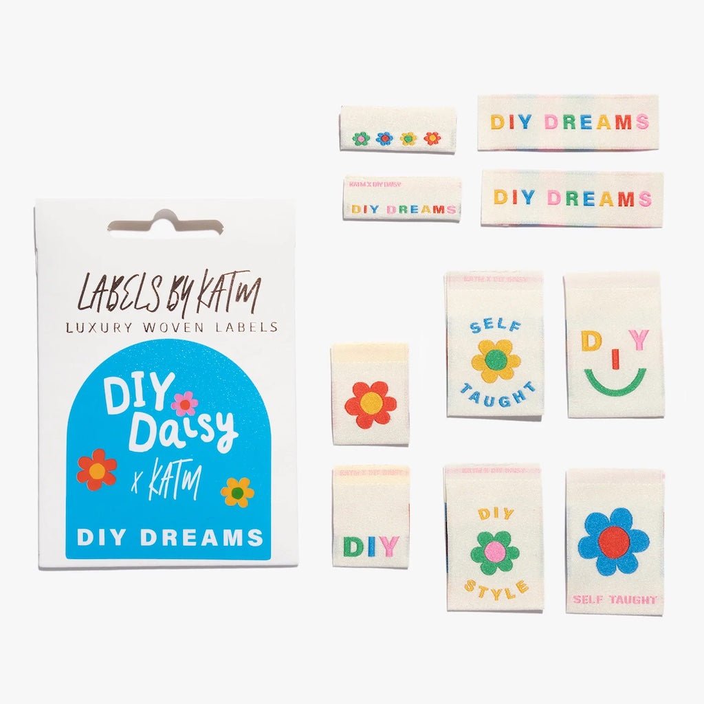 Kylie And The Machine & DIY Daisy : Woven Labels : Limited Edition : DIY Dreams : 10 pcs - the workroom