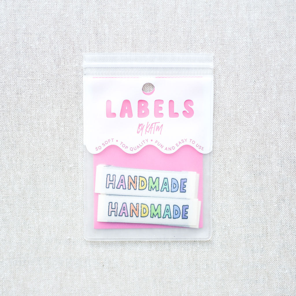 Kylie And The Machine : Woven Labels : Handmade Rainbow : 6 pcs - the workroom