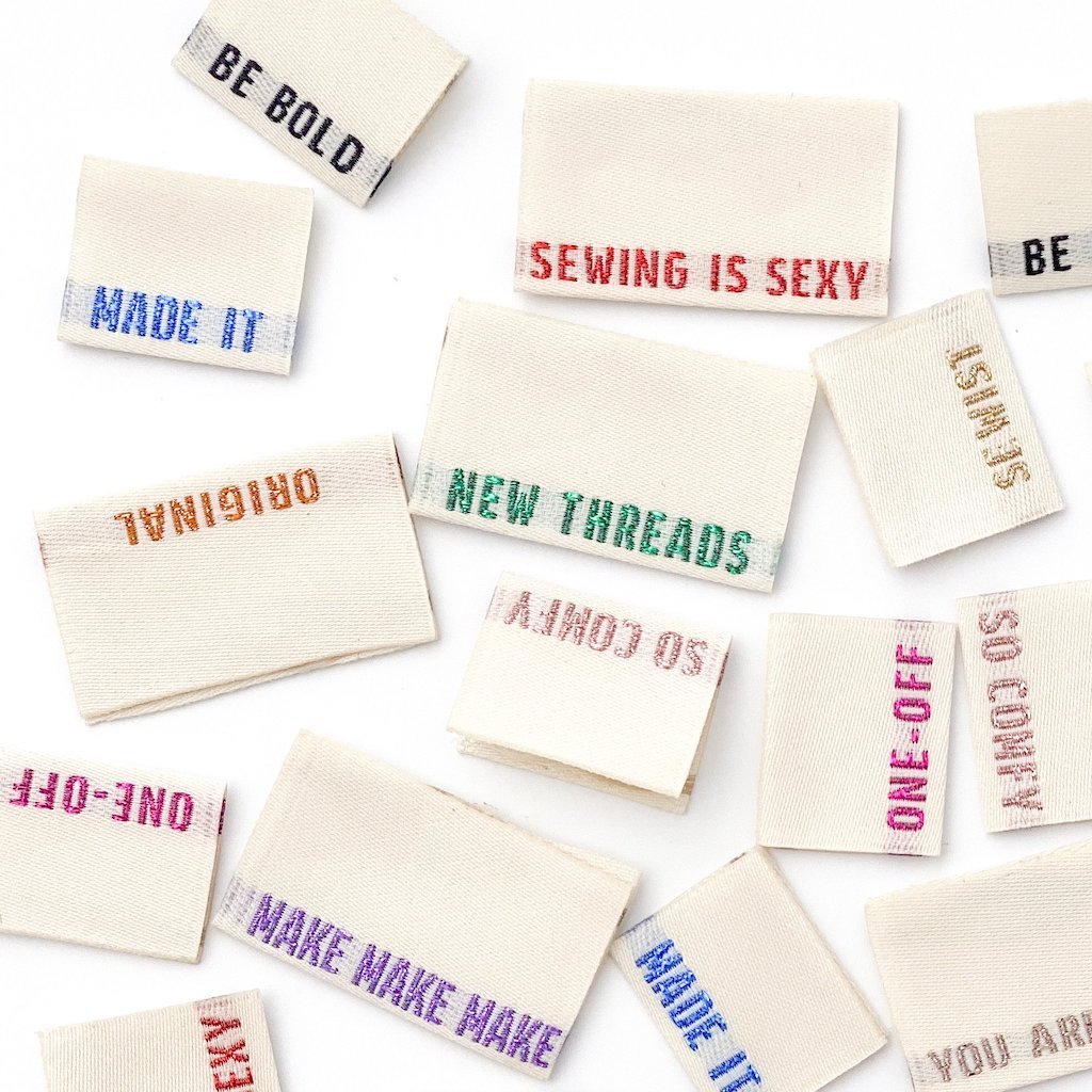 Kylie And The Machine : Woven Labels : Limited Edition : Metallic Side Seam Labels : 10 pcs - the workroom