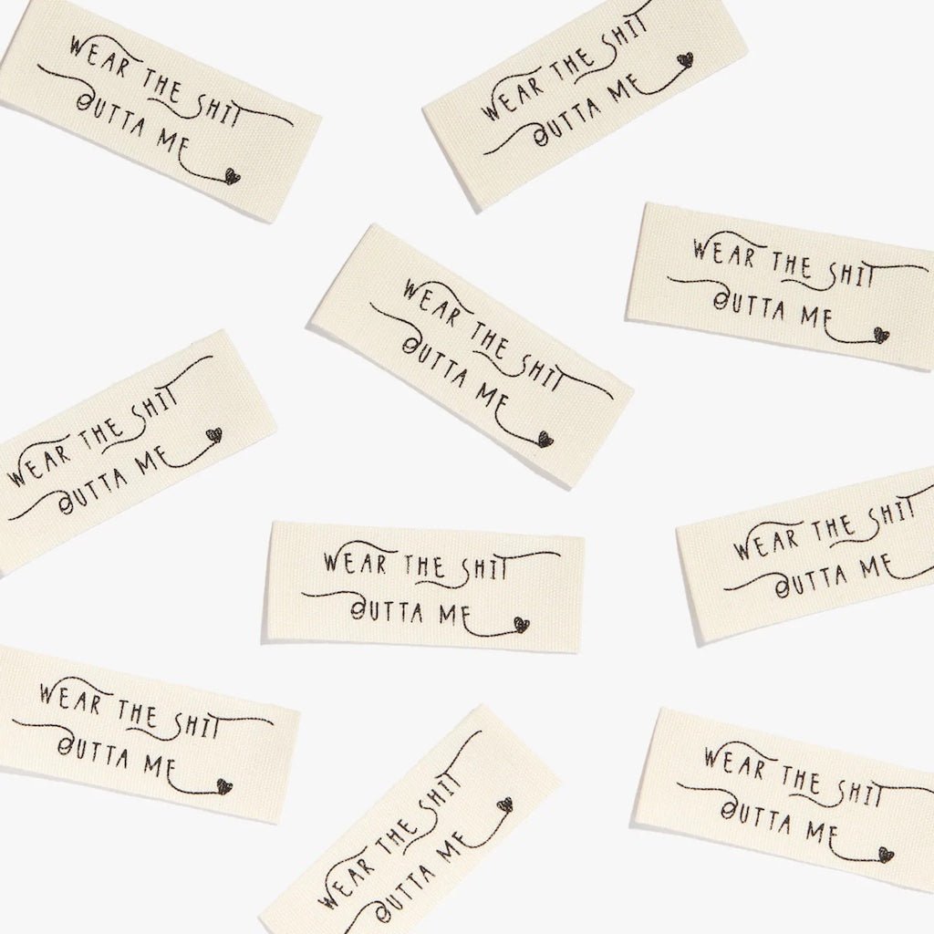 Kylie And The Machine : Woven Labels : Wear The Sh** Outta Me : 10 pcs - the workroom