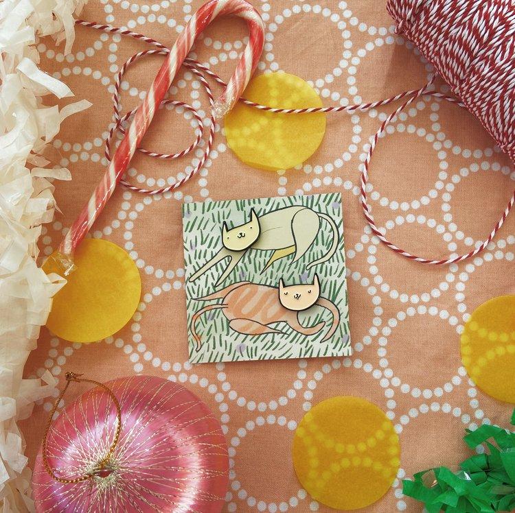 Lizzy House : Cat Face Lapel Pins - the workroom