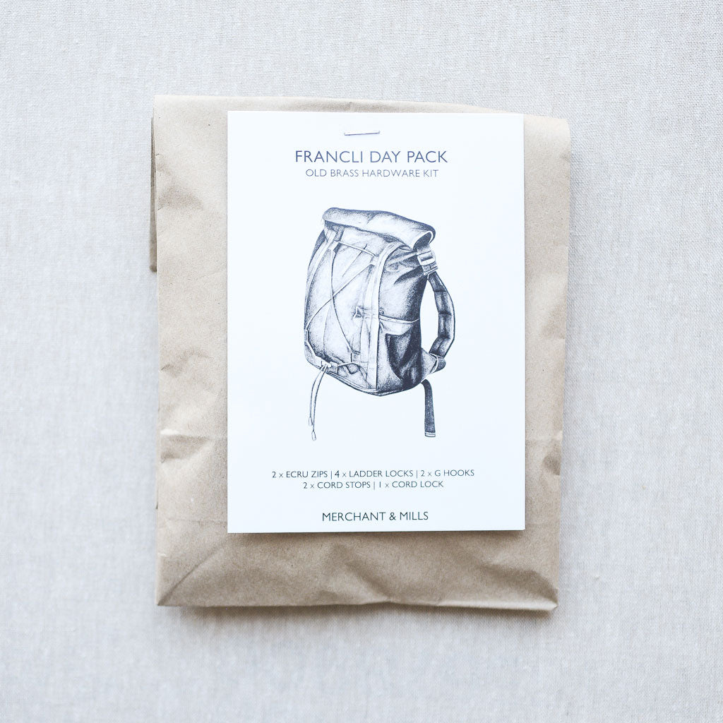 Merchant & Mills : Francli Day Pack Hardware Kit : Old Brass - the workroom
