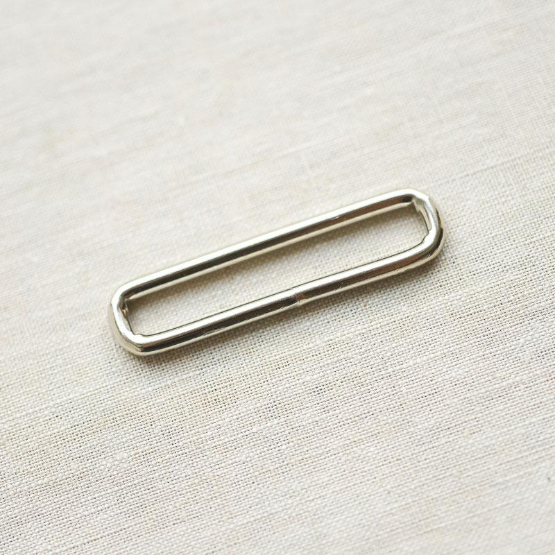 Metal Wire-Formed Rectangle Ring : Nickel : 2" x .25" - the workroom