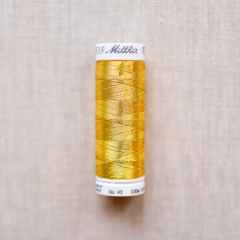 Mettler : Metallic Embroidery Thread : Bright Gold : 100m - the workroom