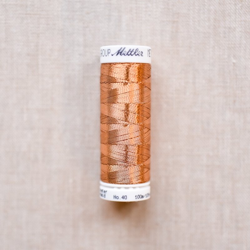 Mettler : Metallic Embroidery Thread : Copper : 100m - the workroom