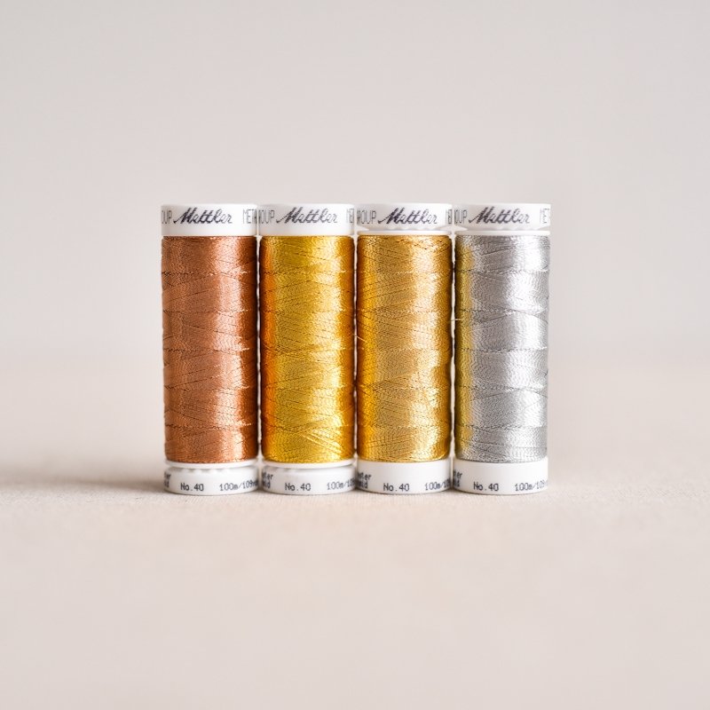 Mettler : Metallic Embroidery Thread : Set 4 pcs - the workroom