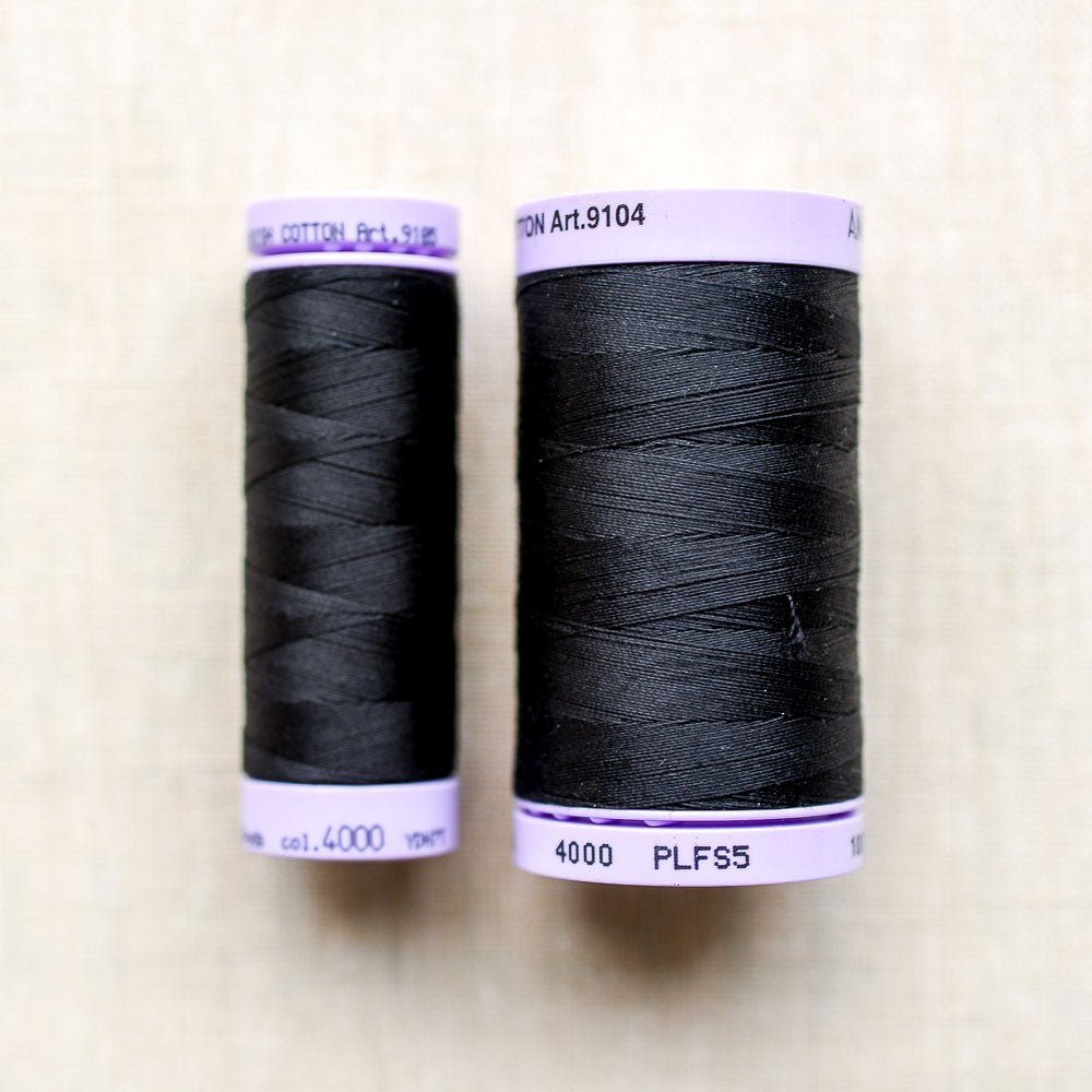 Mettler : Silk-Finish Cotton Thread : Black - the workroom