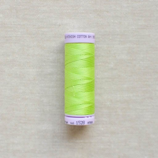 Mettler : Silk-Finish Cotton Thread : Bright Lime Green : 150m - the workroom