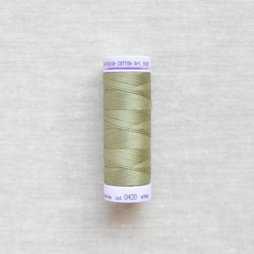 Mettler : Silk-Finish Cotton Thread : Olive Drab : 150m - the workroom