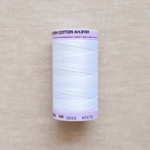 Mettler : Silk-Finish Cotton Thread : White - the workroom