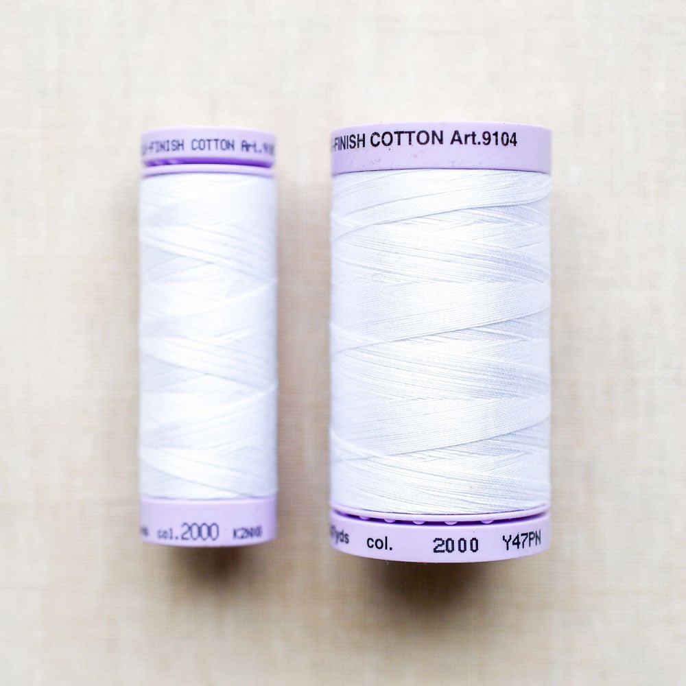 Mettler : Silk-Finish Cotton Thread : White - the workroom