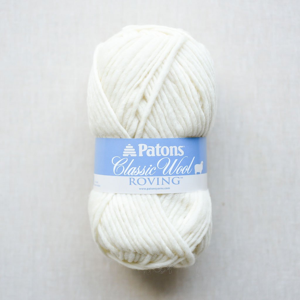 Patons : Classic Wool Roving : Natural : 100g - the workroom
