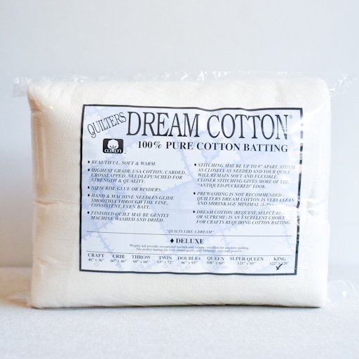 Quilter's Dream : Dream Cotton King Size Batting : Deluxe 122 X 120&rdquo; - the workroom