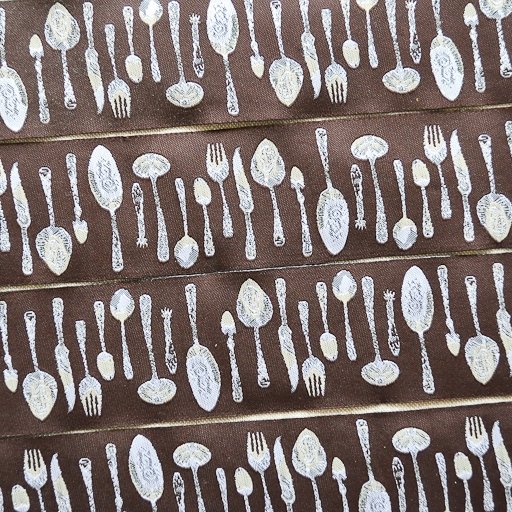 Renaissance Ribbons : Laura Foster Nicholson : Cutlery in White/Brown : 40mm - the workroom