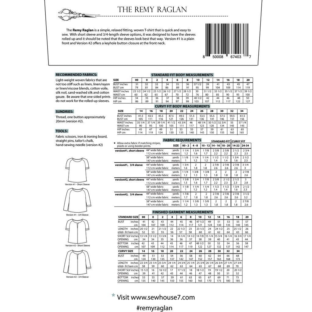 Sew House Seven : The Remy Raglan Pattern - the workroom