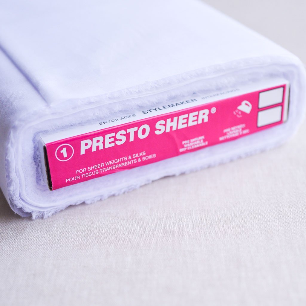 Stylemaker : Presto Sheer Woven Cotton Interfacing : White : 35" wide - the workroom