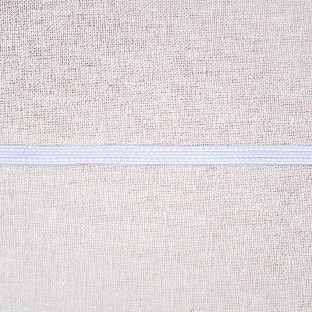 TGQ : White Flat Elastic : 1/4" wide by the metre - the workroom