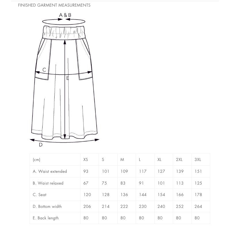 The Assembly Line : Elastic Waist Maxi Skirt Pattern - the workroom