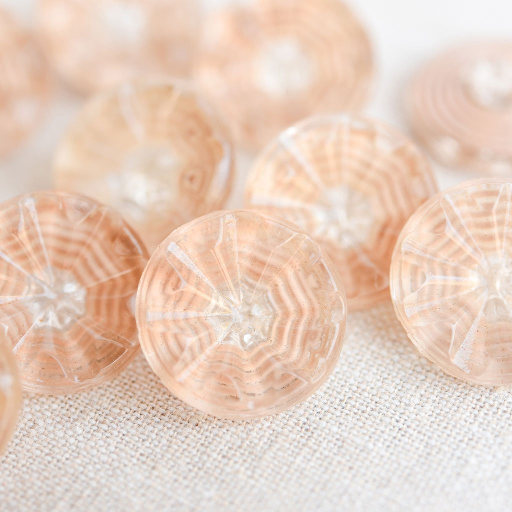 The Button Dept. : Glass : Apricot Frill - the workroom