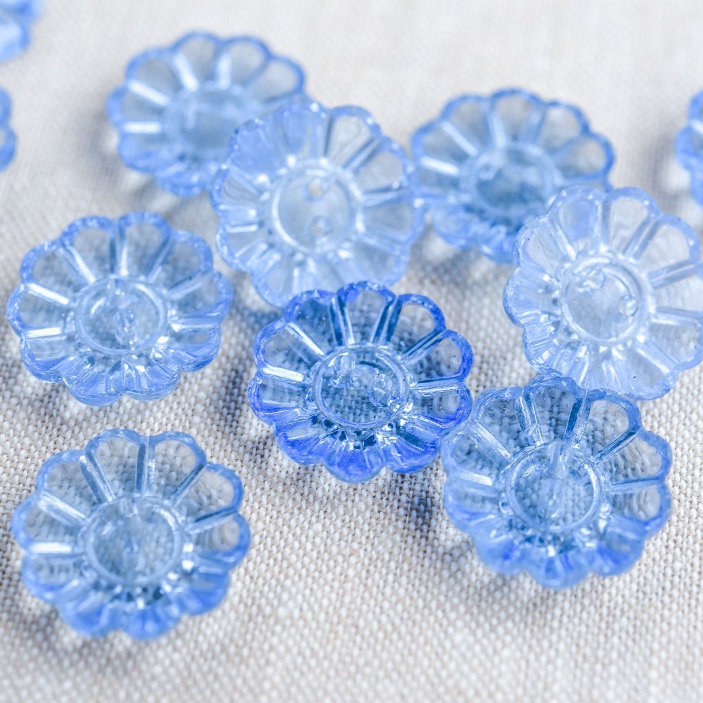 The Button Dept. : Glass : Blue Daisy - the workroom