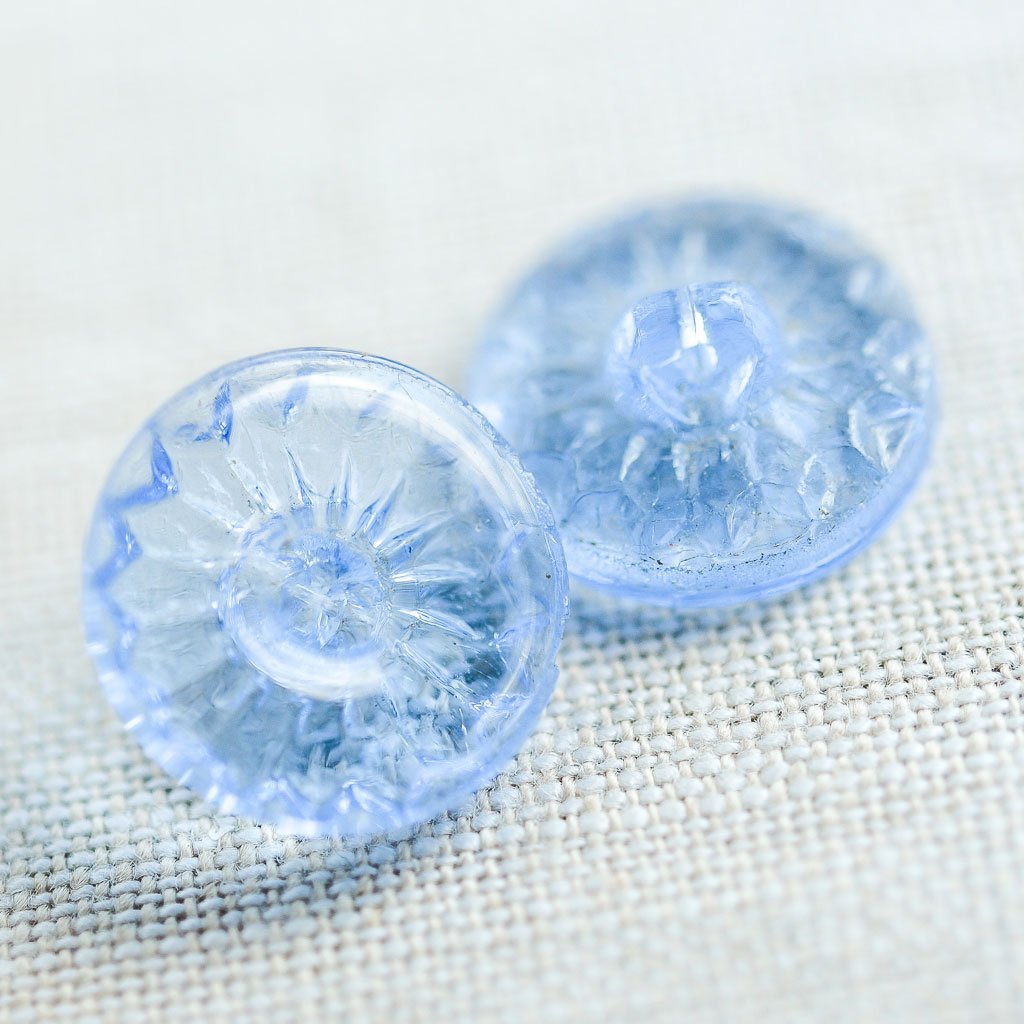 The Button Dept. : Glass : Blue Sunflower - the workroom
