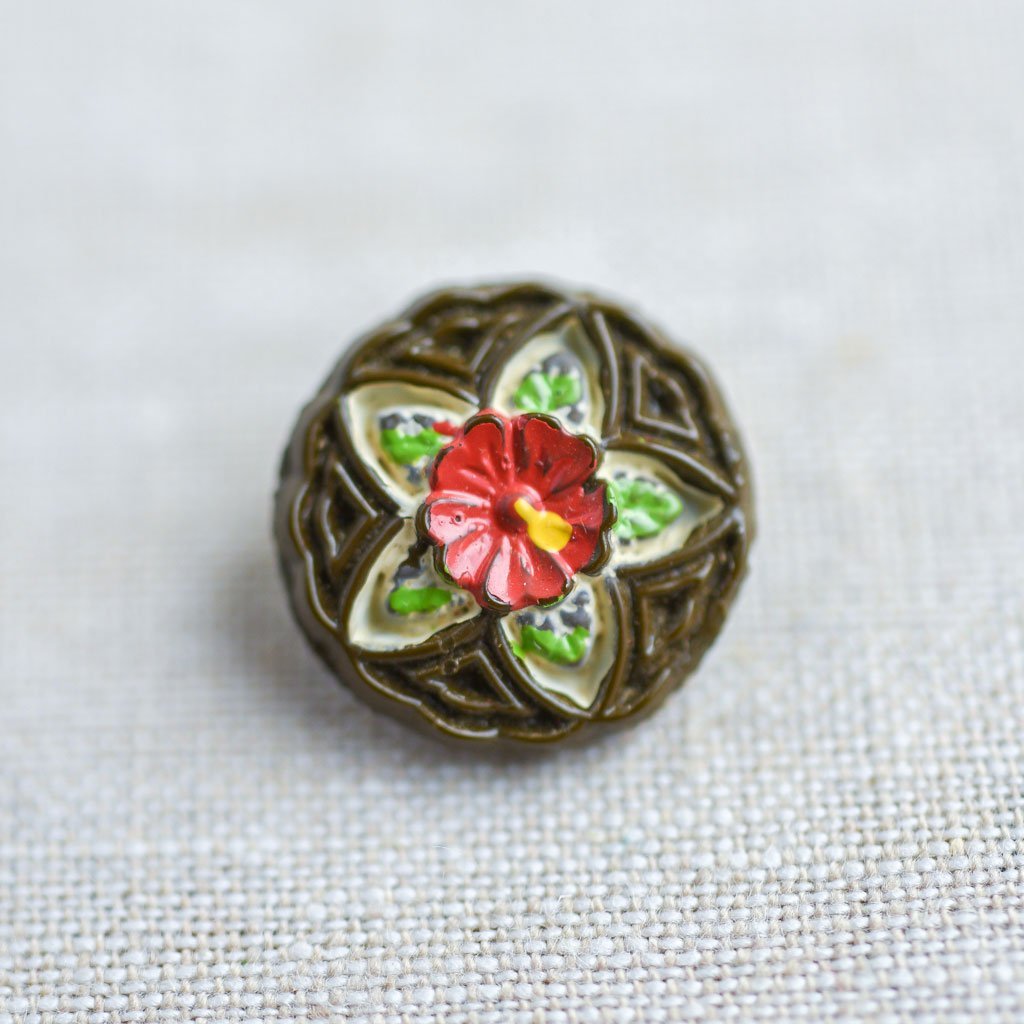 The Button Dept. : Glass : Bronze Flora - the workroom