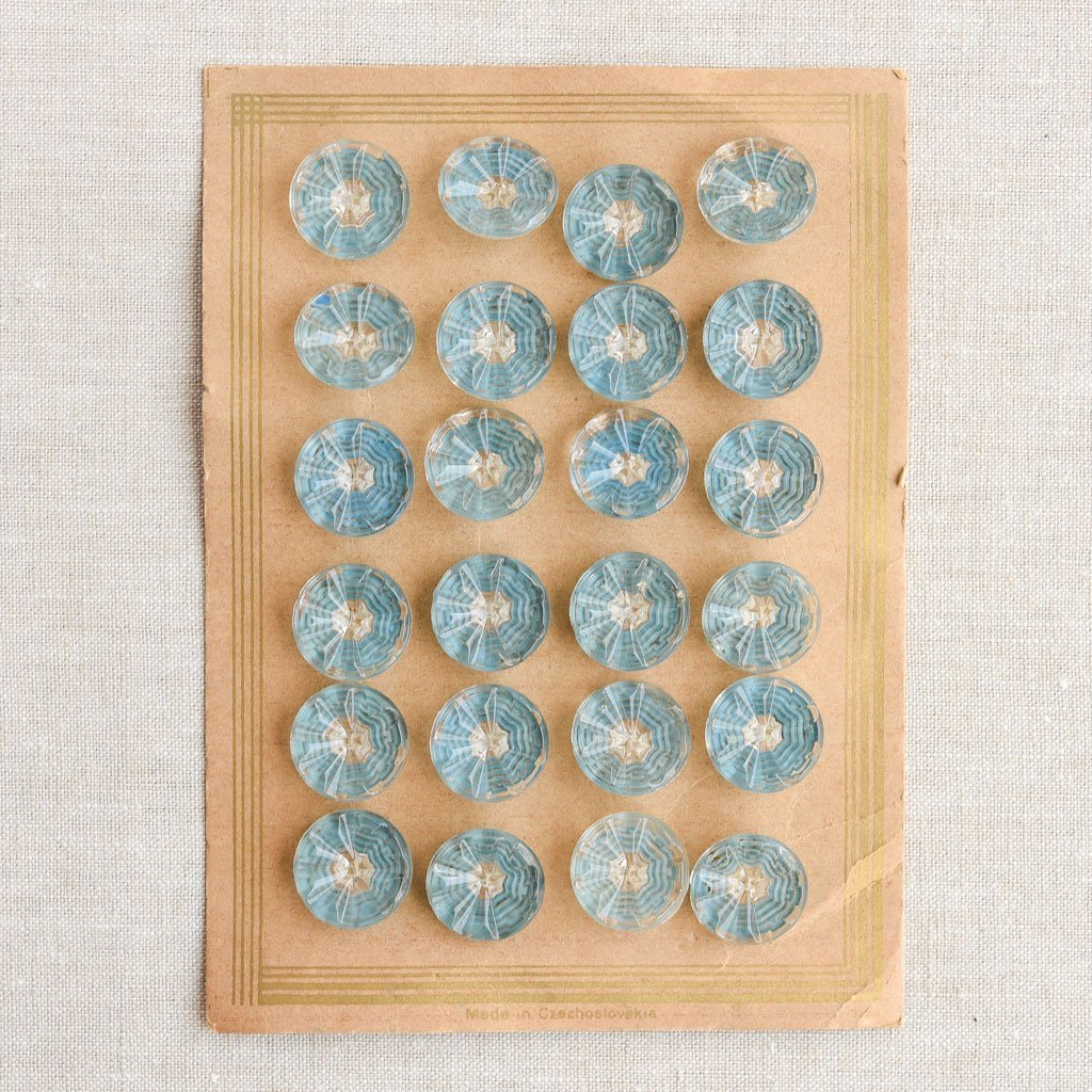 The Button Dept. : Glass : Cerulean Frill - the workroom
