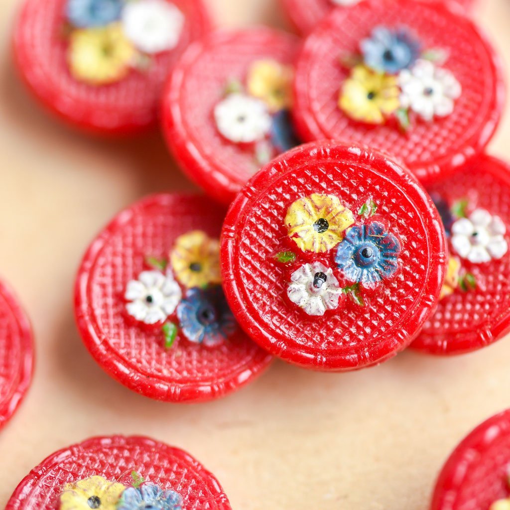 The Button Dept. : Glass : Cherry Eloise - the workroom