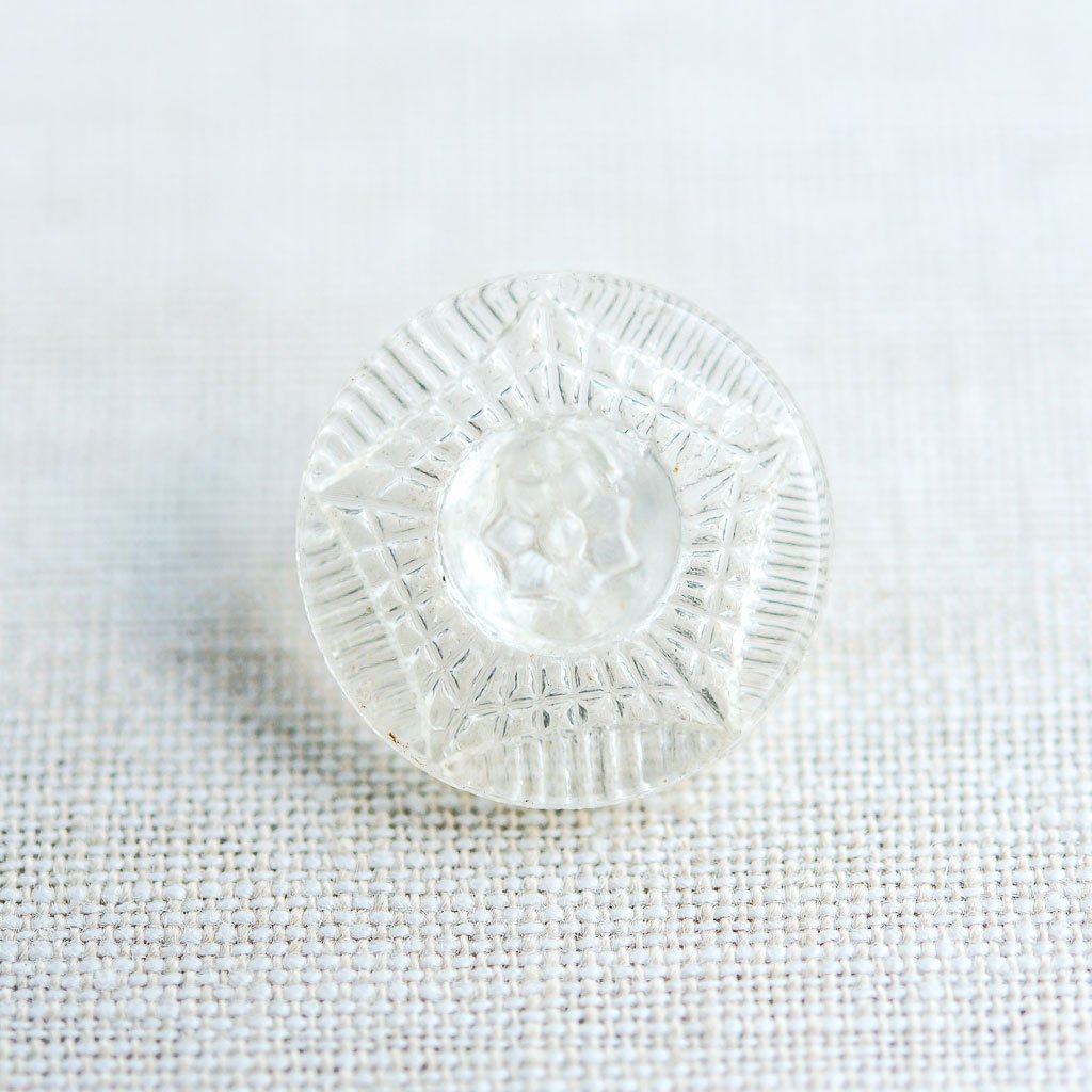 The Button Dept. : Glass : Clear Flower Pento - the workroom