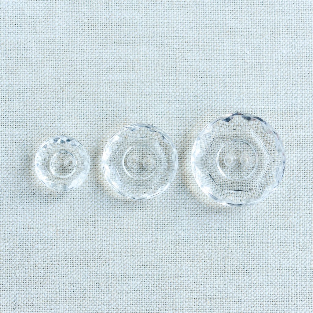 The Button Dept. : Glass : Clear Hexagon - the workroom