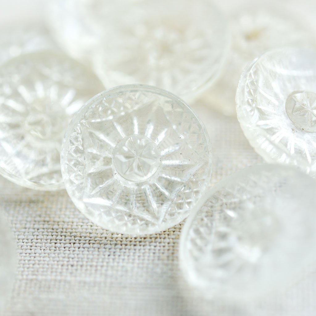 The Button Dept. : Glass : Clear Morning Glory - the workroom