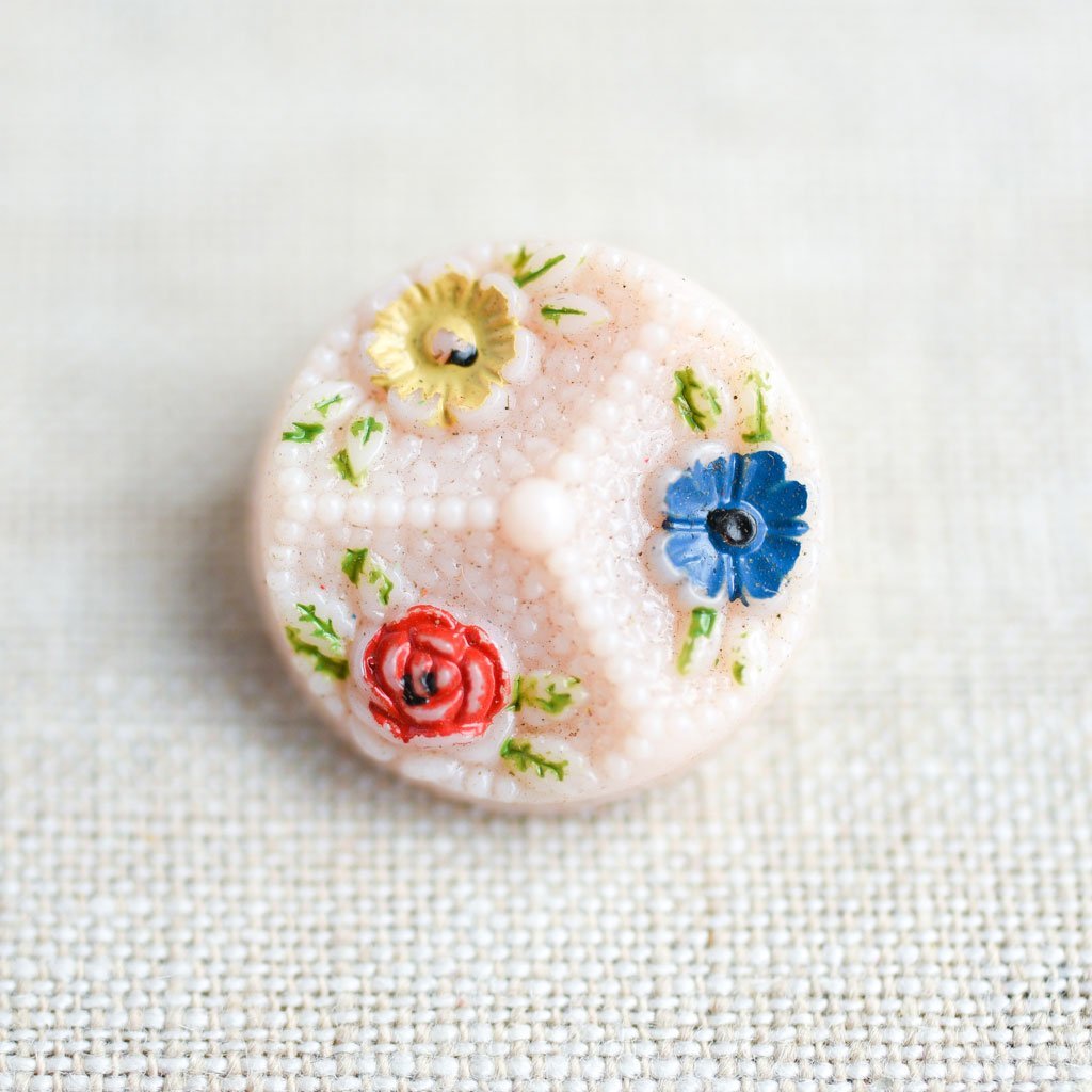 The Button Dept. : Glass : Dusty Pink Odette - the workroom